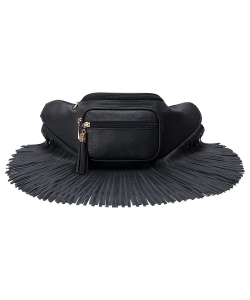 Fashion Fringe Tassel Fanny Pack Waist Bag KL088 BLACK